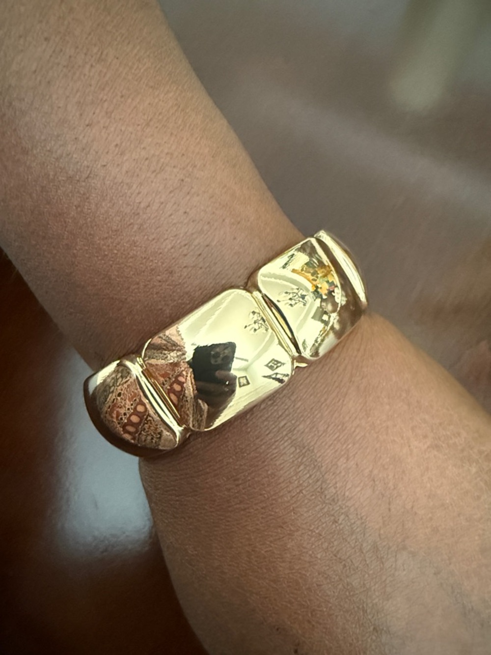 Gold Statement Hinge Bracelet